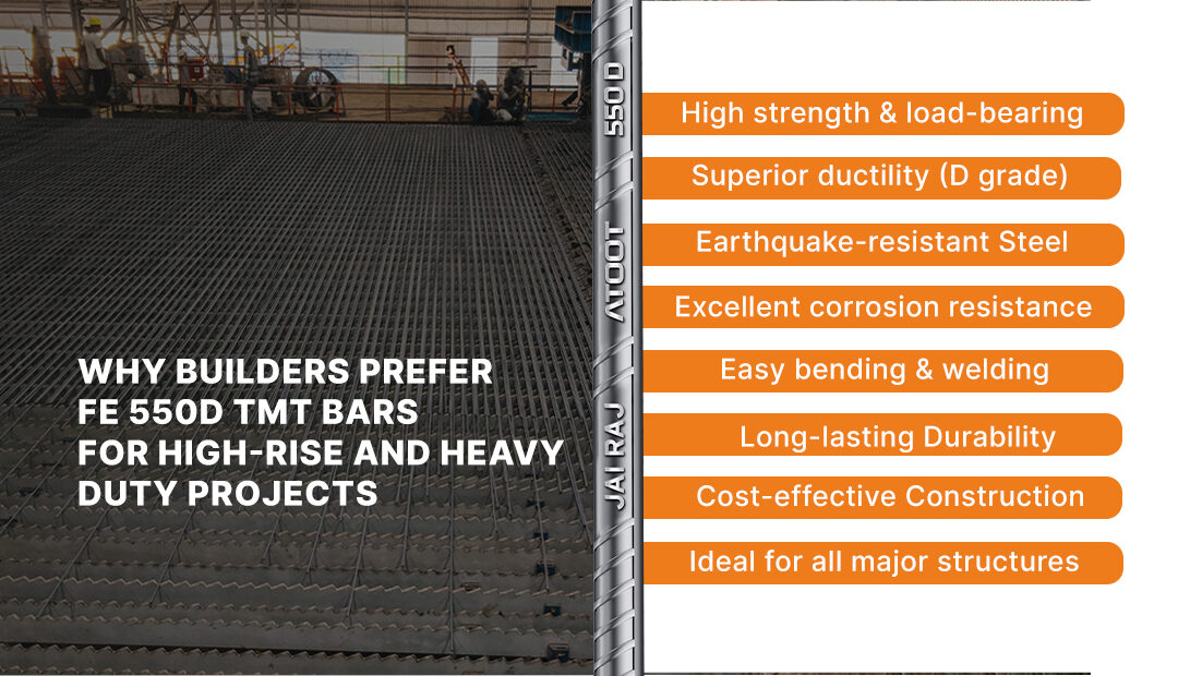Why Builders Prefer FE 550D TMT Bars for High-Rise and Heavy-Duty Projects